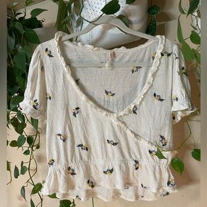 Embroidered Free People Crop